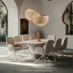 Sebastian Dining Table Set – Sintered Stone Top with 8 Chairs
